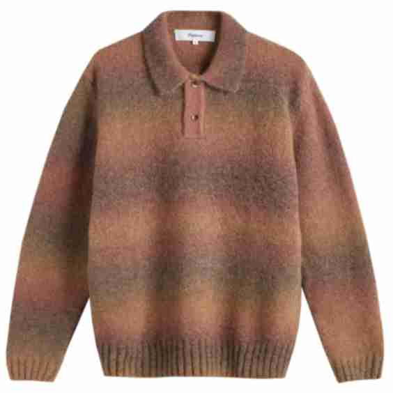 Alpaca Long Sleeve Knit Polo