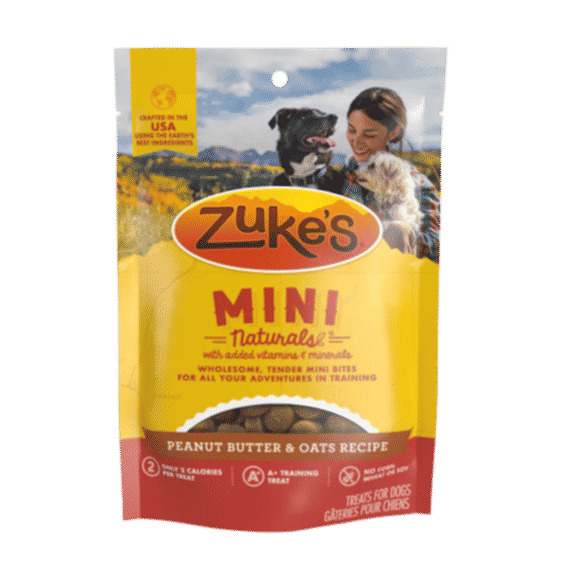 Mini Naturals Peanut Butter & Oats Recipe Dog Treats