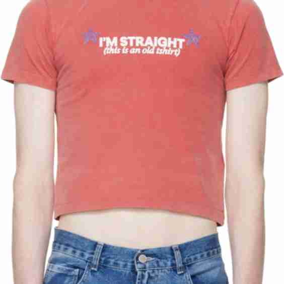 Red 'Straight Up Gay' T-shirt