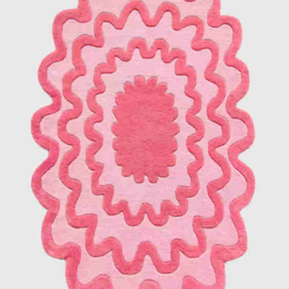 Burst Oval Hand Tufted Wool Rug
