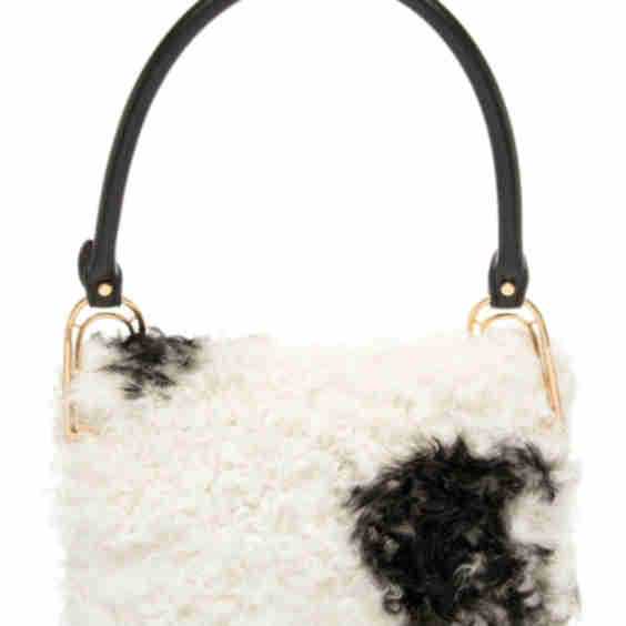 Fur Top Handle Bag (Pre-Owned)
