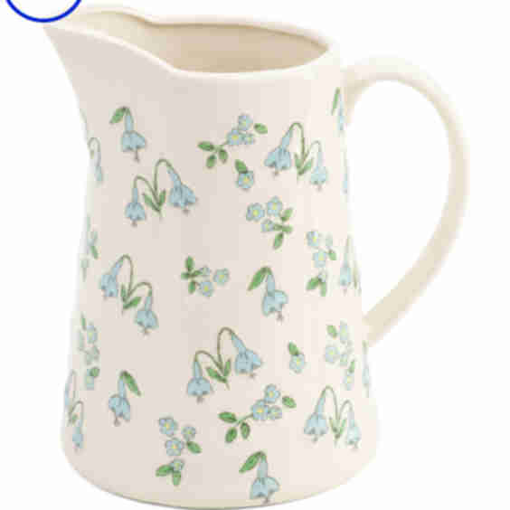 7.5x8in Embossed Bell Pitcher