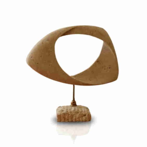 Handmade Travertine Artwork Sculpture