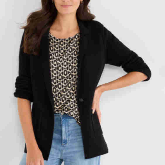Elegant Knit Blazer