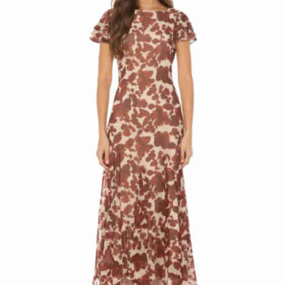 Kaelith Ruffle Sleeve Midi Dress
