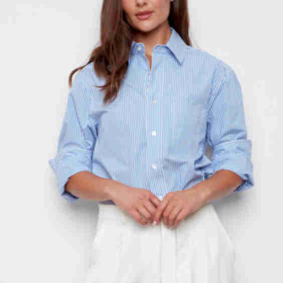 Bradley Long Sleeve Button-Front Shirt with Side Slits