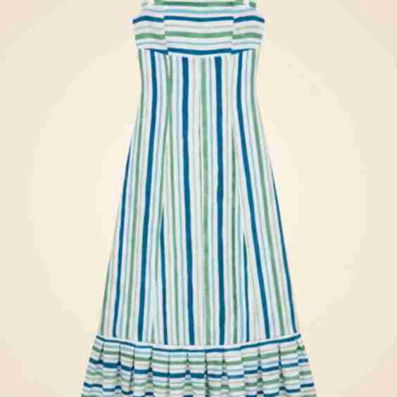 Margaret Striped Tie Back Gown