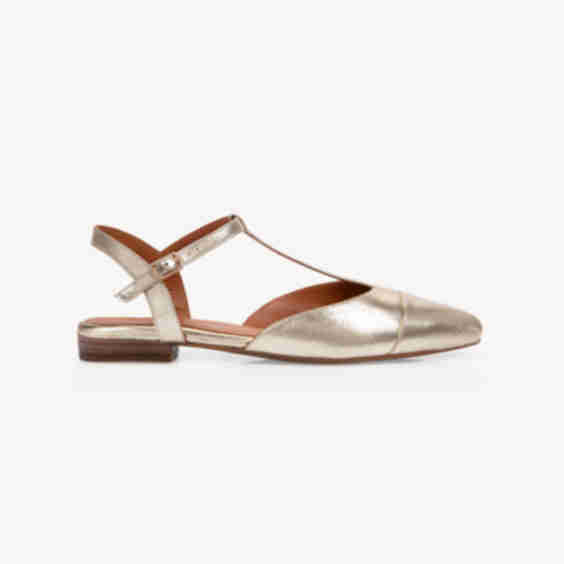 Anais Lace T-Strap Flats