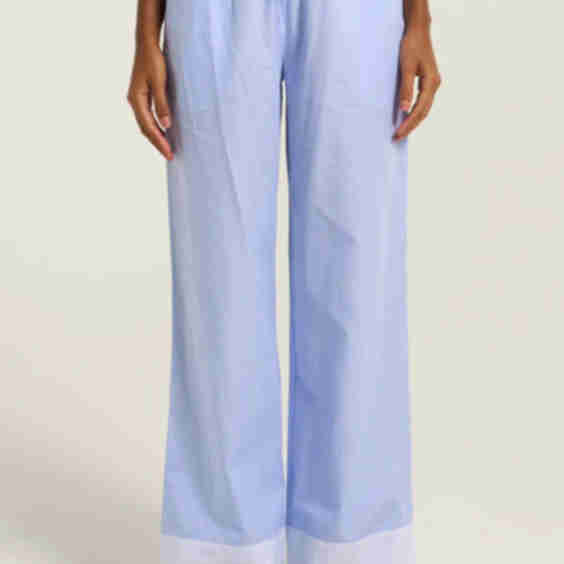 Pinstripe Pull on Pant, 70% Cotton, 30% Tencel