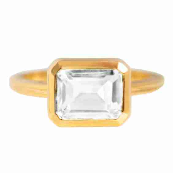 East To West Bold Bezel Ring   