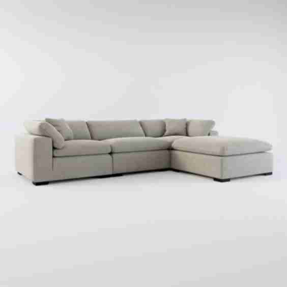 Plush 3-Piece Sofa and Ottoman