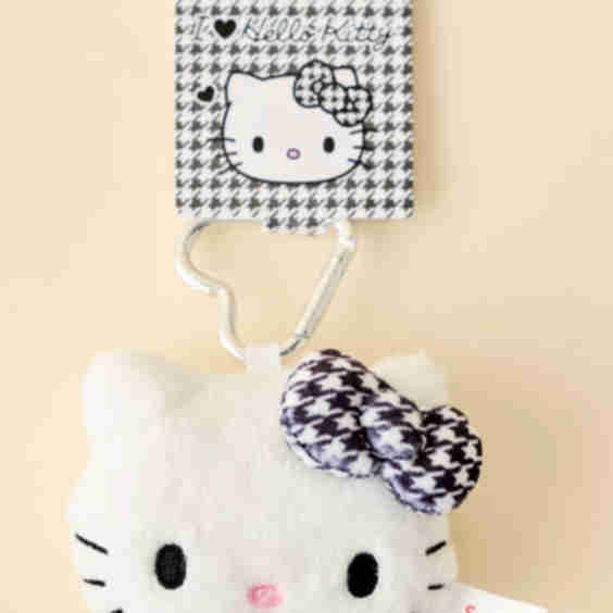 Hello Kitty Face Mascot Plushie Keychain