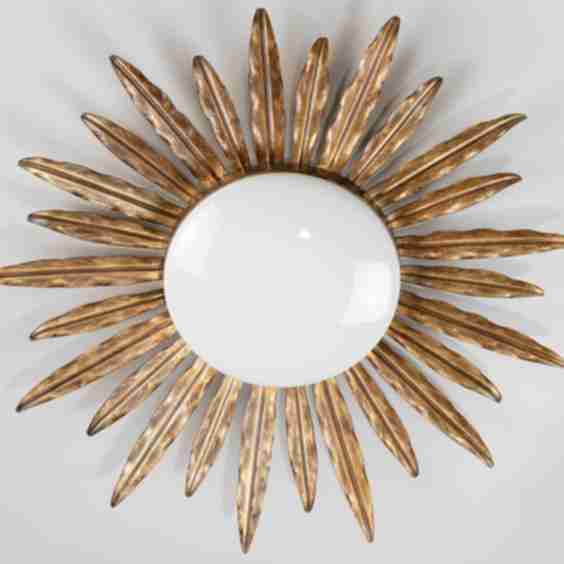 Sunburst Flush Ceiling Light 