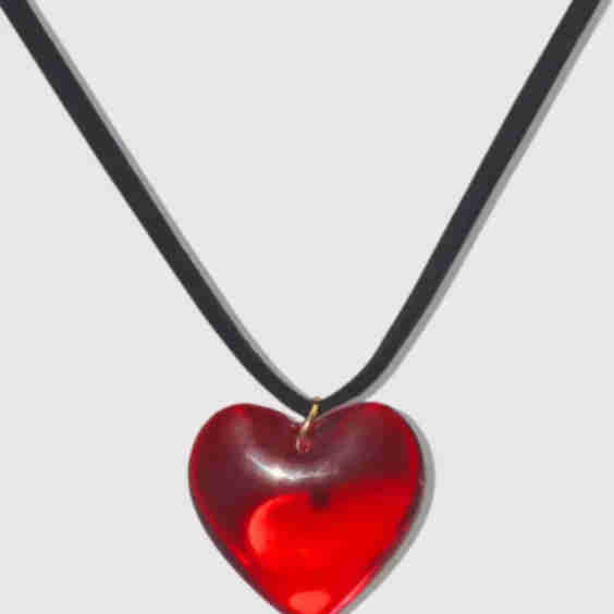 Mimi Glass Heart Necklace
