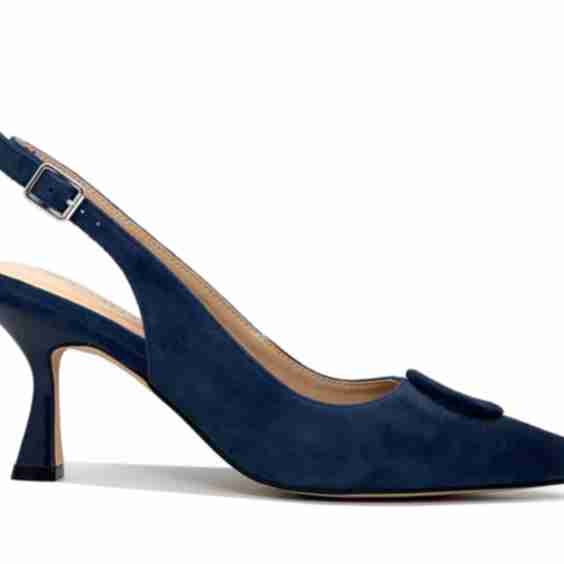 Suede Delfina Slingback Court Shoes