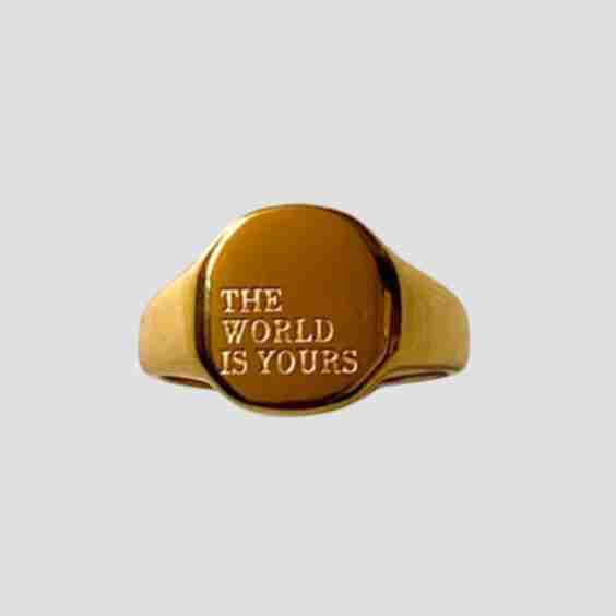 The World Is Yours Signet Ring