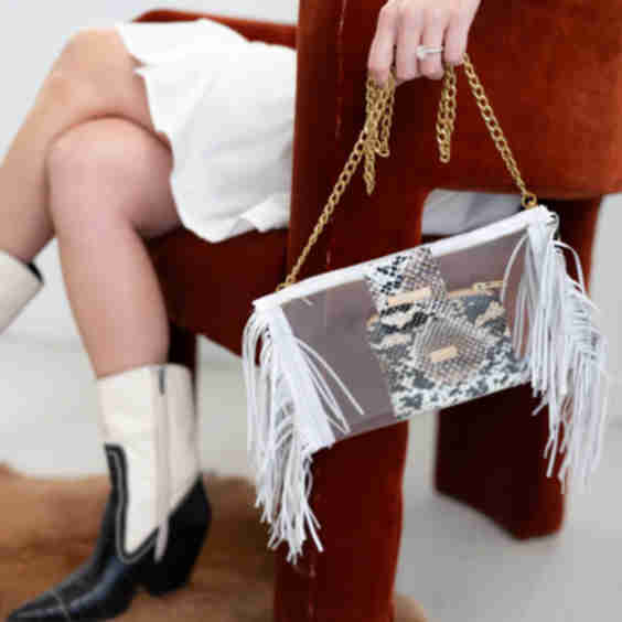 The Clear Crossbody - Snakeskin