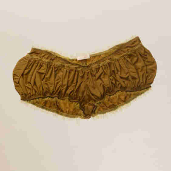 Distressed Taffeta Bubble Shorts