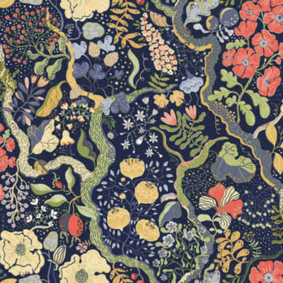 Ann Floral Vines Wallpaper