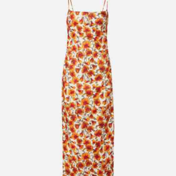 Floral Linen Midi Dress