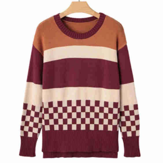 Noelle Checkered Knitted Sweaters