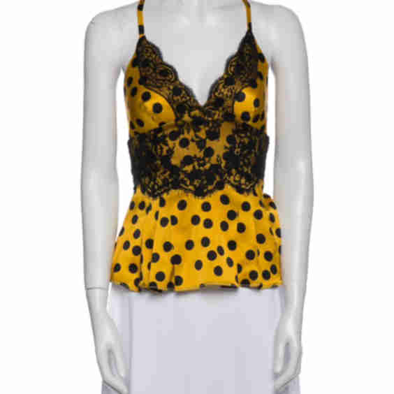 V neck Silk Printed Top