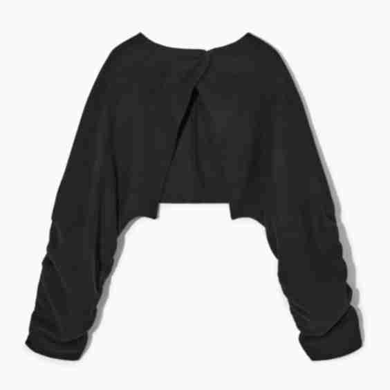 Open-Back Wool Bolero Jacket