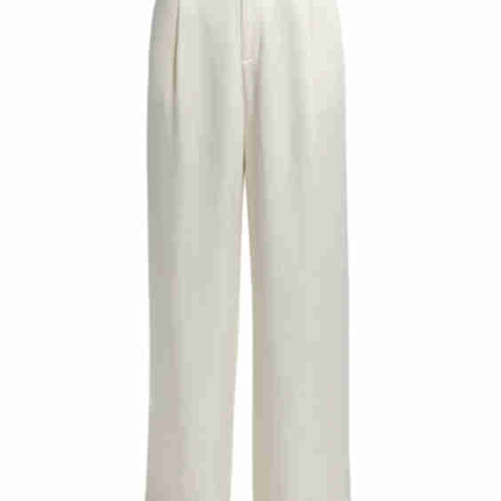 Relaxed Pleated Satin Pants