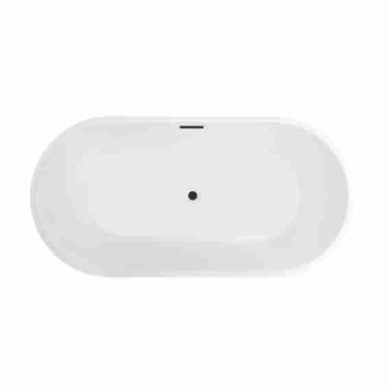 59" x 29.5" Iris Freestanding Acrylic Soaking Tub