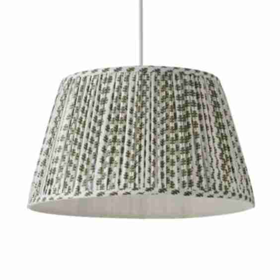 Large Floral Pleated Taper Shade