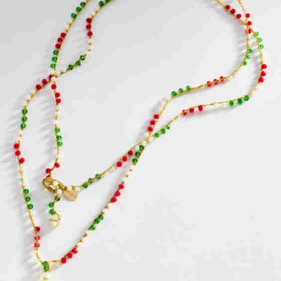 Fragola Long Necklace with Strawberry