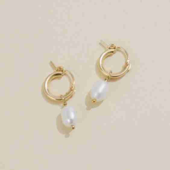 Pearl Hoop Earrings
