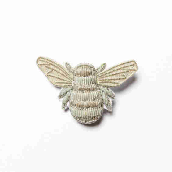 The Silver Goldwork Bee Brooch