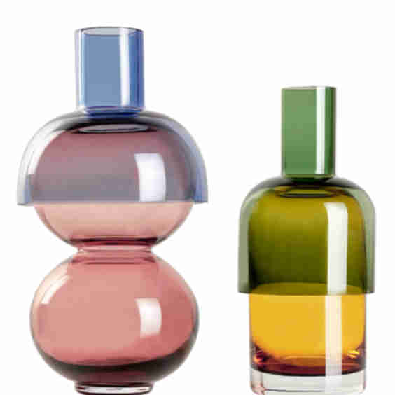 Glass Fusion Flip Vase Set