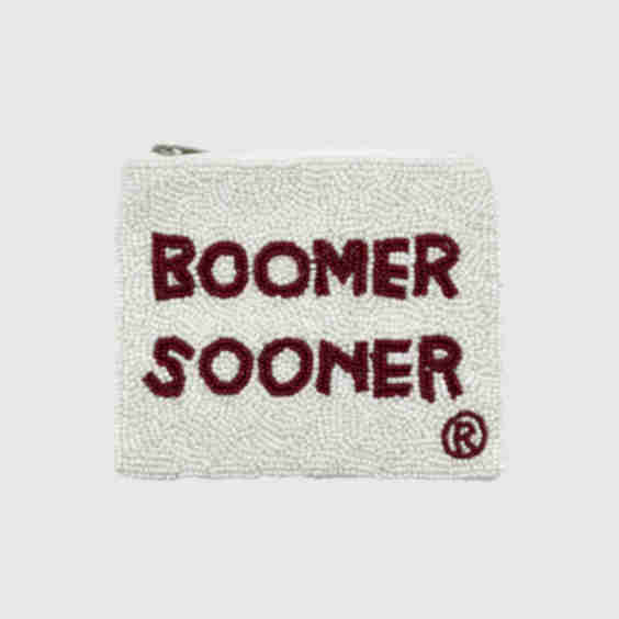 Collegiate Beaded Coin Pouch