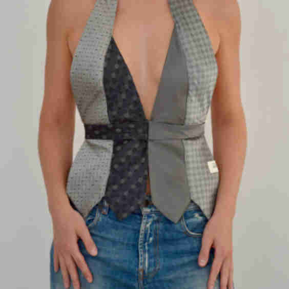 Tie Top & Flower Choker Top - nº 86 (M)