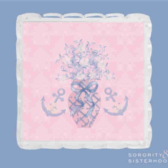Delta Gamma Acrylic Scalloped Tray