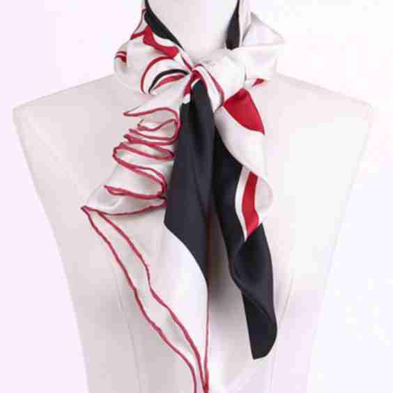 35"x35" Elegant Printed Mulberry Silk Square Scarf 