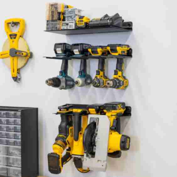 Handyman Tool Bundle Drill & Power Tool Racks, Shelf, & Yard Tool Organizer