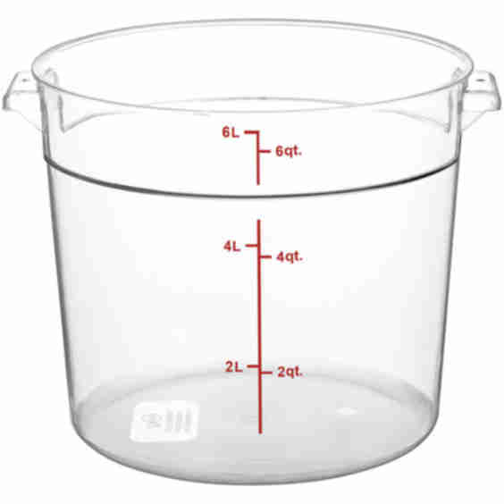 6 Qt. Round Polycarbonate Food Storage Container