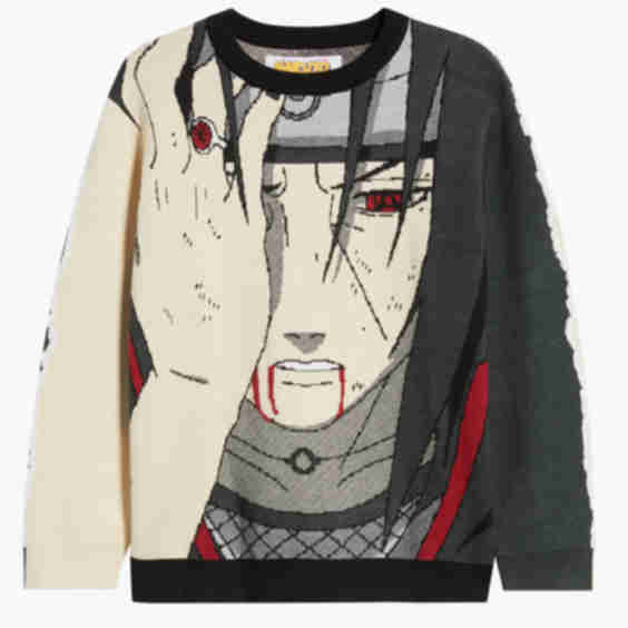 Mangekyo Meltdown Jacquard Graphic Crewneck Sweater