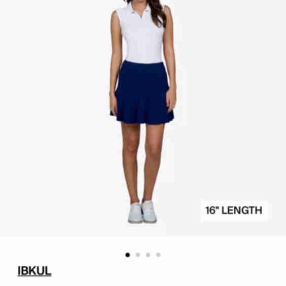 Solid UPF 50+ Flounce 16" Golf Skort