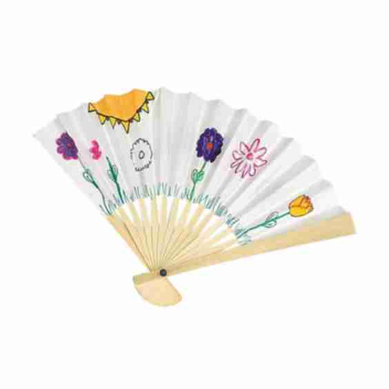 Color-Me Paper Fans, 24/Pack