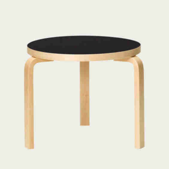 Alvar Aalto 3-Legged Round Table 90D