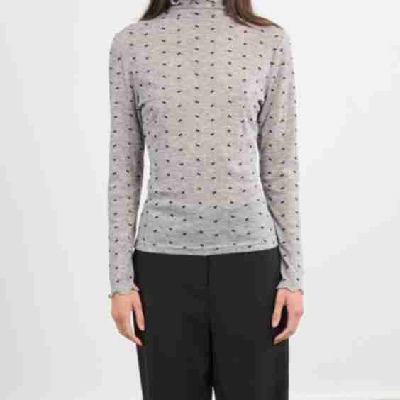 Flocked Bow Tee