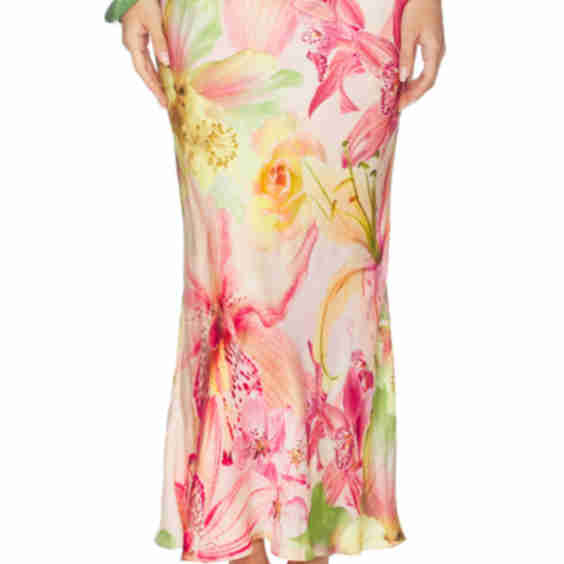 Satin Midi Skirt