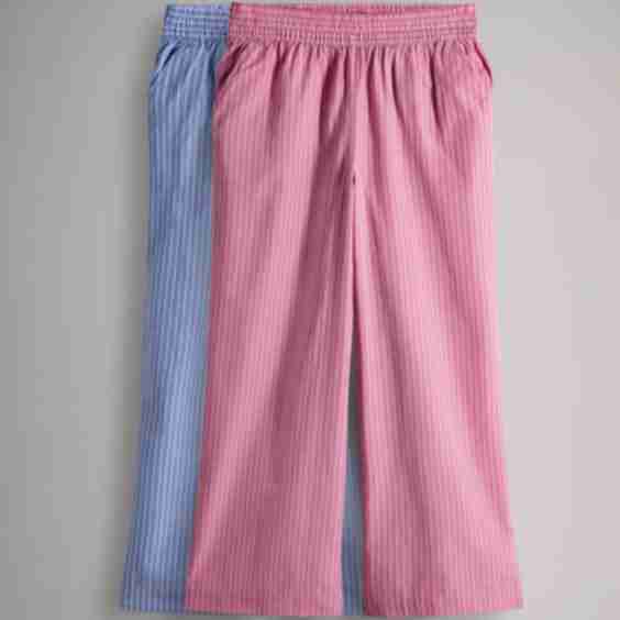 Stripes 2 Pack Pull On Poplin Trousers