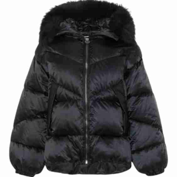 Apres-Ski High-Low Jacket with Detachable Trim
