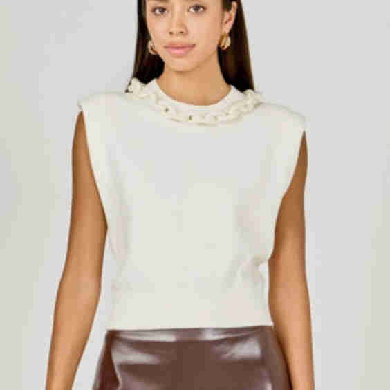 Lana Knitted Sweater Tank Top