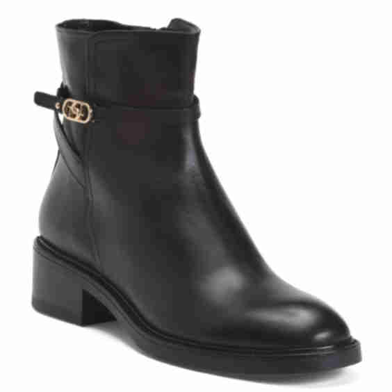 Leather Praising Ankle Booties